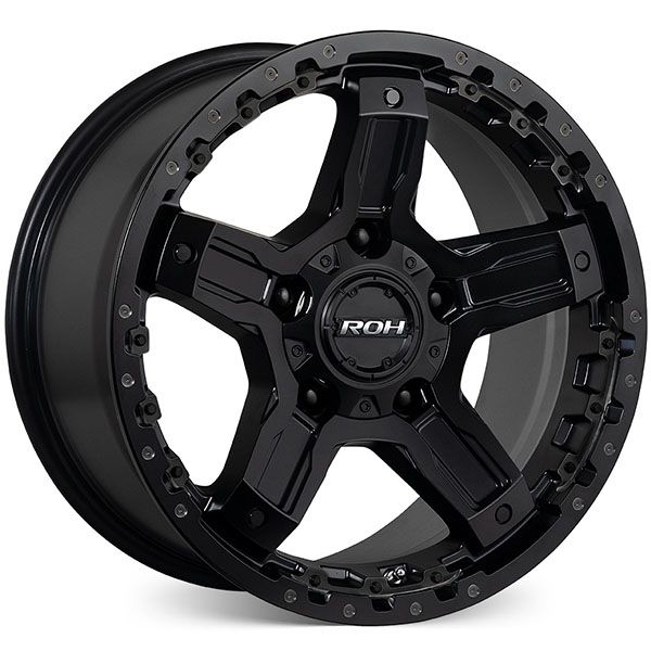 ROH Rock Alloy Wheel Matte Black Heavy Duty